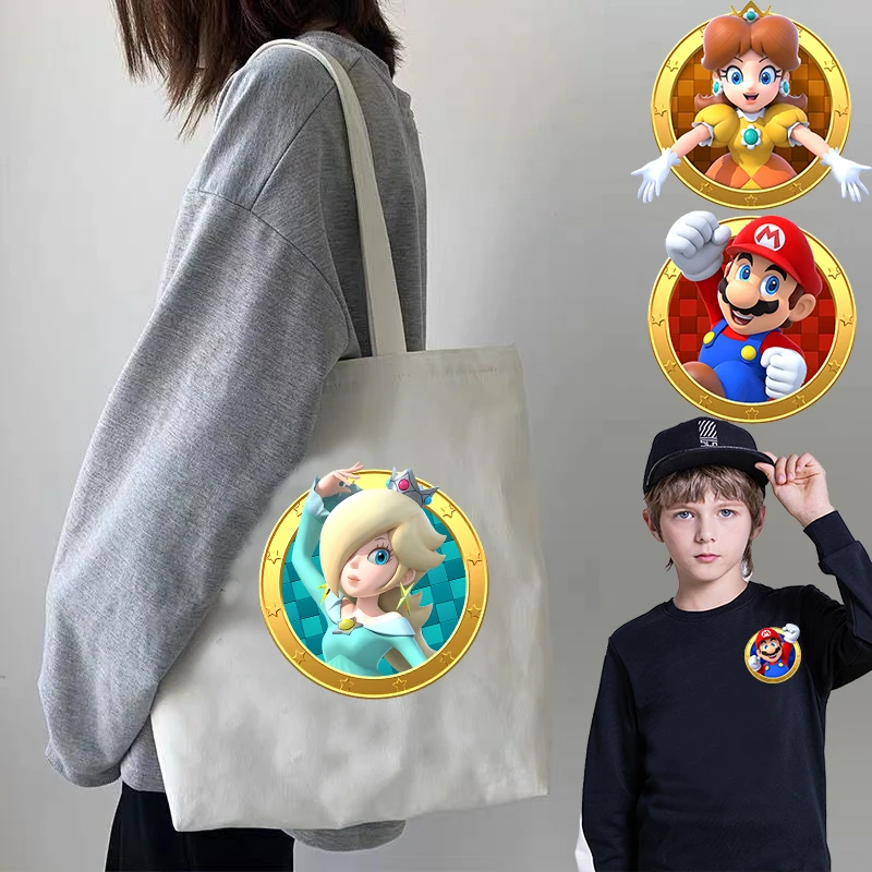 

Super Mario Bros Game Character Luigi Yoshi Patches for Clothing DIY T-Shirt Hoodies Anime Clothes Accessory Badge Washable Gift