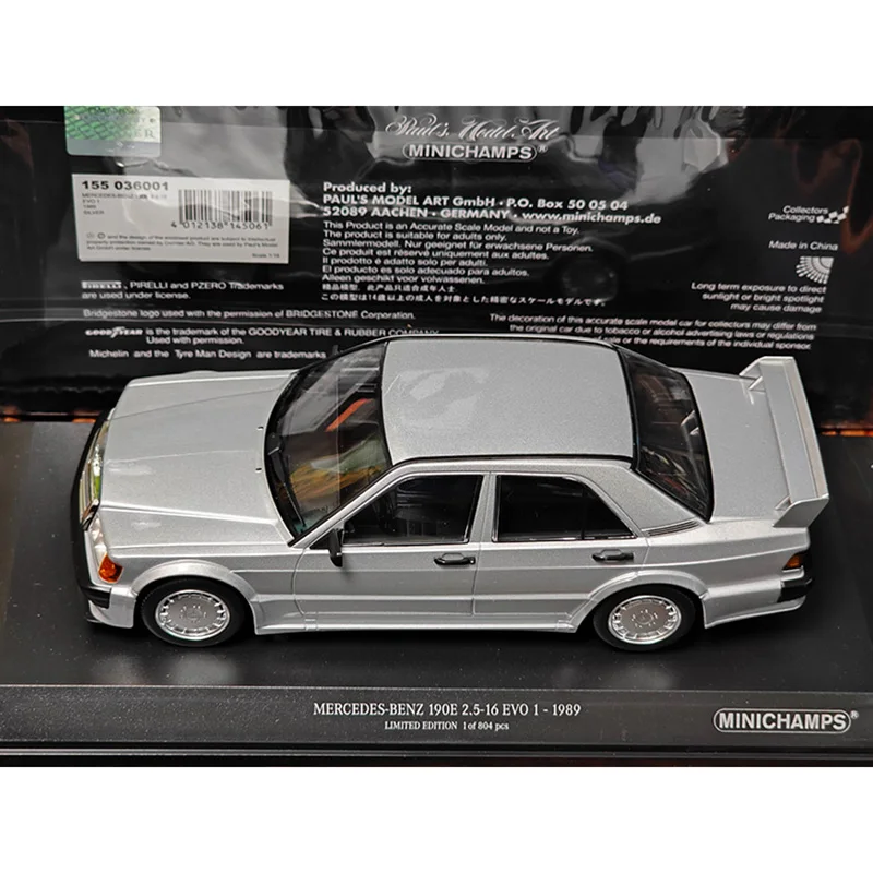 Масштаб 1/18 190E 2 5-16 EVO1 1989 коллекция моделей автомобилей из сплава украшения