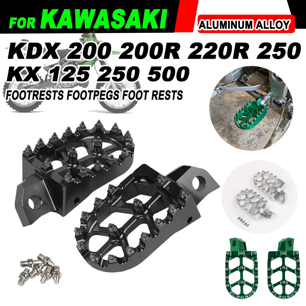 

Motorcycle Foot Pegs Footpeg Pedals FootRest For KAWASAKI KDX200 KDX220 KDX250 KX125 KX250 KX500 KDX 220 250 KX 125 Dirt Bike