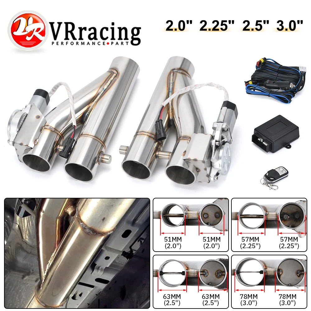 2 Универсальные выхлопные трубы 0 дюйма 25 дюйма/2 5 дюйма/3 двойная электрическая
