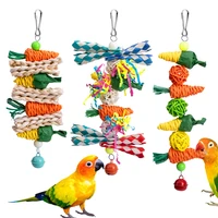 bird toys parrot toys for large birds carrot natural corn cob chew toys for african grey parrots macaws bird nest hanging toys