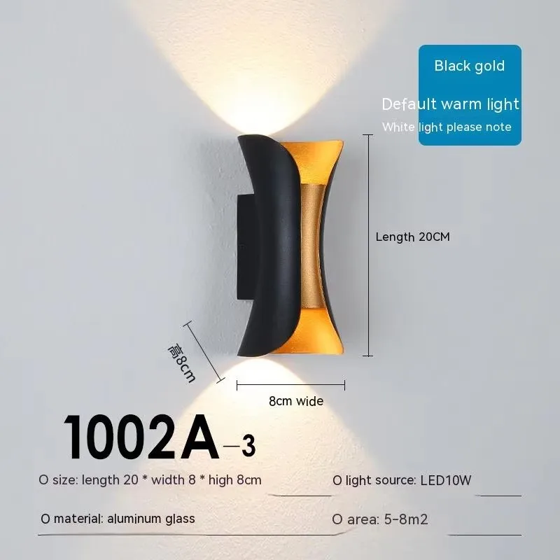 

Настенный светильник Mowally 5Вт черный золото IP65