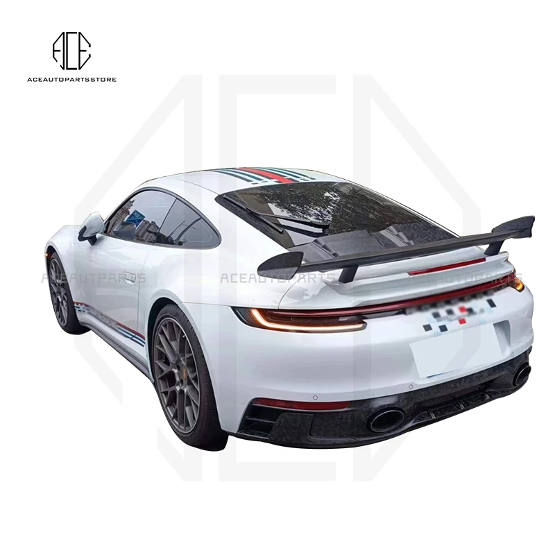 TYLNY SPOILER FORGED CARBON FIBER FRP в стиле TC и крышка двигателя ДЛЯ PORSCHE CARRERA 911 992 S 2019-2022 гг.