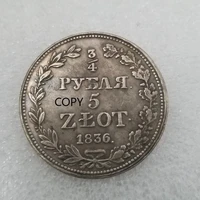 poland 1836 silver plated brass commemorative collectible coin gift lucky challenge coin copy coin