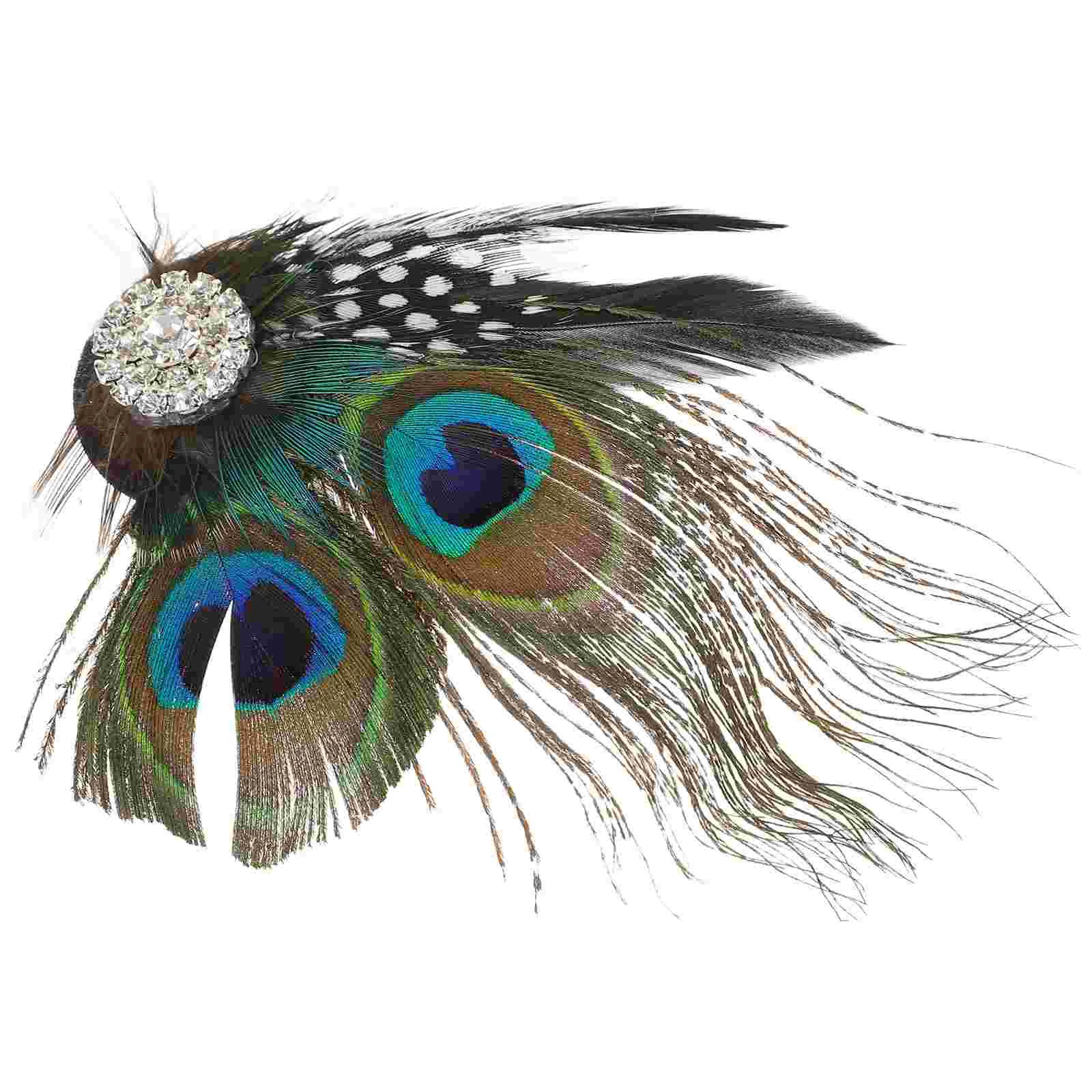 

Hair Clips Flapper Clip Costume Accessories Bohemian Rhinestones Barrettes Hairpin Women Headpiece Cosplay Headdress Decorative