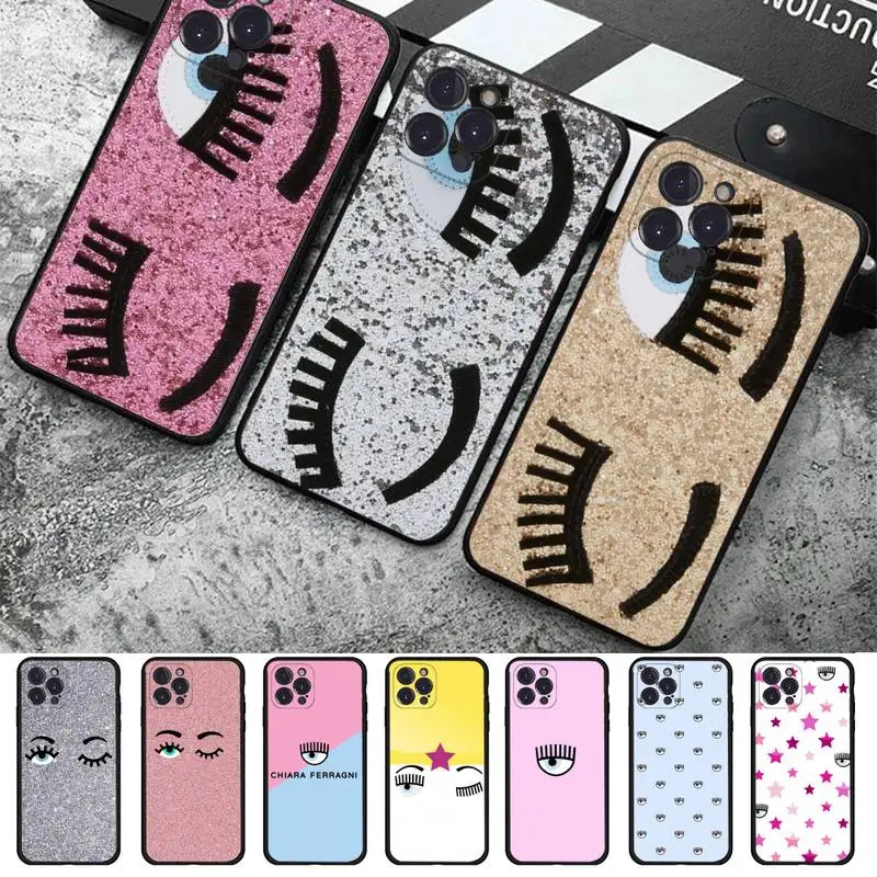 

Hot Ferragnies Eyes Chiara Phone Case For iPhone 14 11 12 13 Mini Pro XS Max Cover 6 7 8 Plus X XR SE 2020 Funda Shell