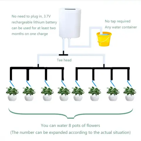 Автоматический поливочный насос с 8/4/2 головками, контроллер для цветочных растений, домашних дождевателей, фотонасос, система таймера для сада