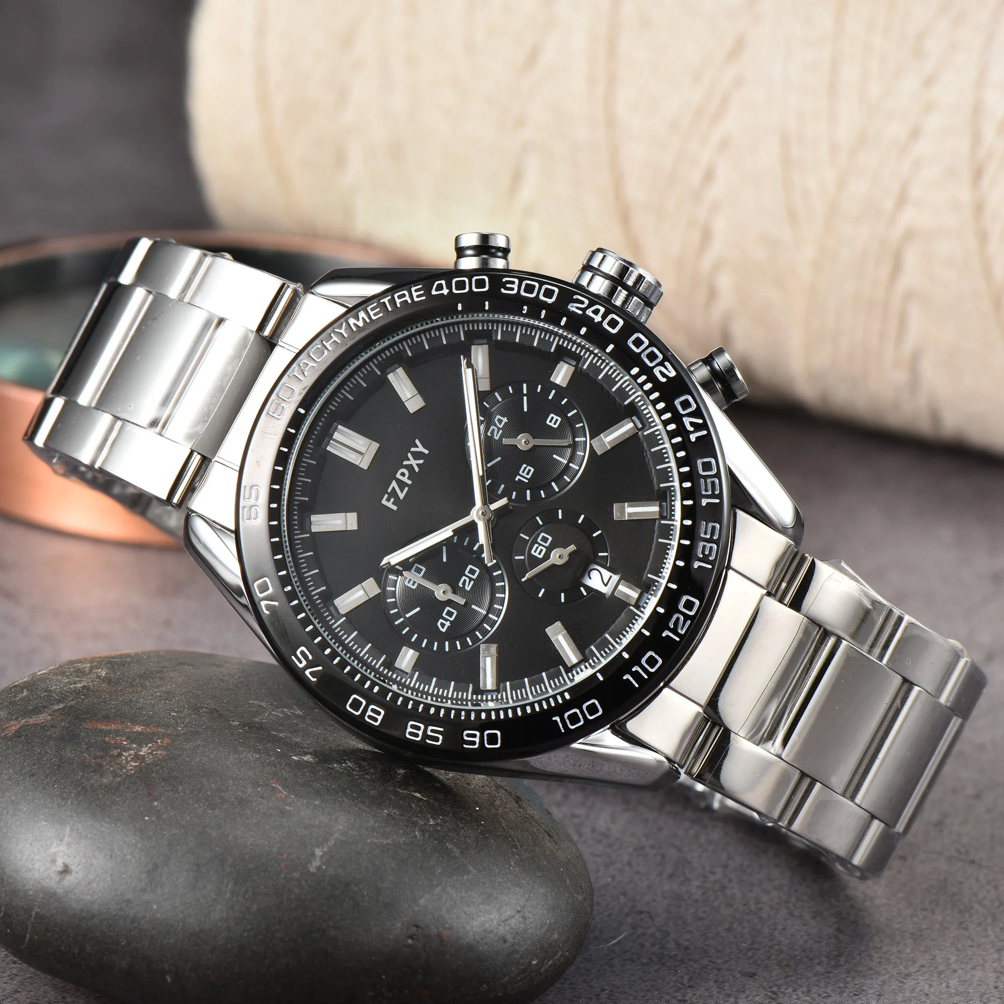 

Часы-хронограф TA110 мужские/женские стальные, многофункциональные классические брендовые, в деловом стиле, с хронографом, топ качества ААА