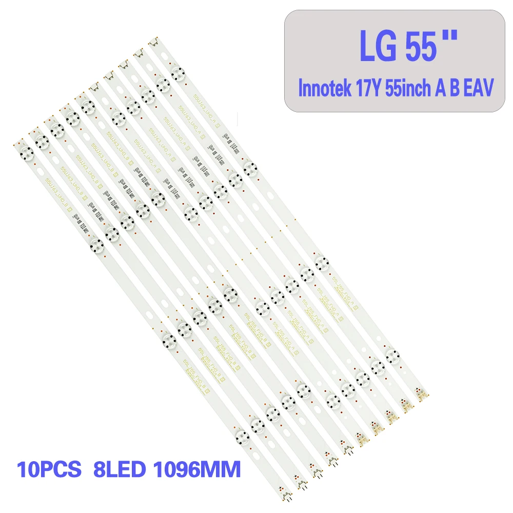 

LED Backlight Strips For LG 55UJ670V 55UK6100PLB 55UJ6560 LED Bars Band Rulers SSC 55LJ55_FHD_A 55UJ63_UHD_B Innotek 17Y 55inch