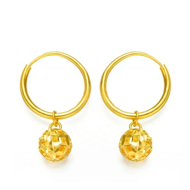 Женские серьги из настоящего золота 9999 пробы 24 к