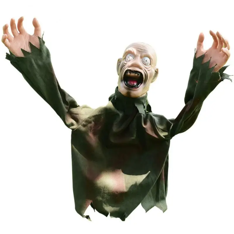 

Halloween Decorations Scary Doll Horror Decor Swinging Scream Ghost Voice Ground Plug-In Outdoor Garden Yard Party Props