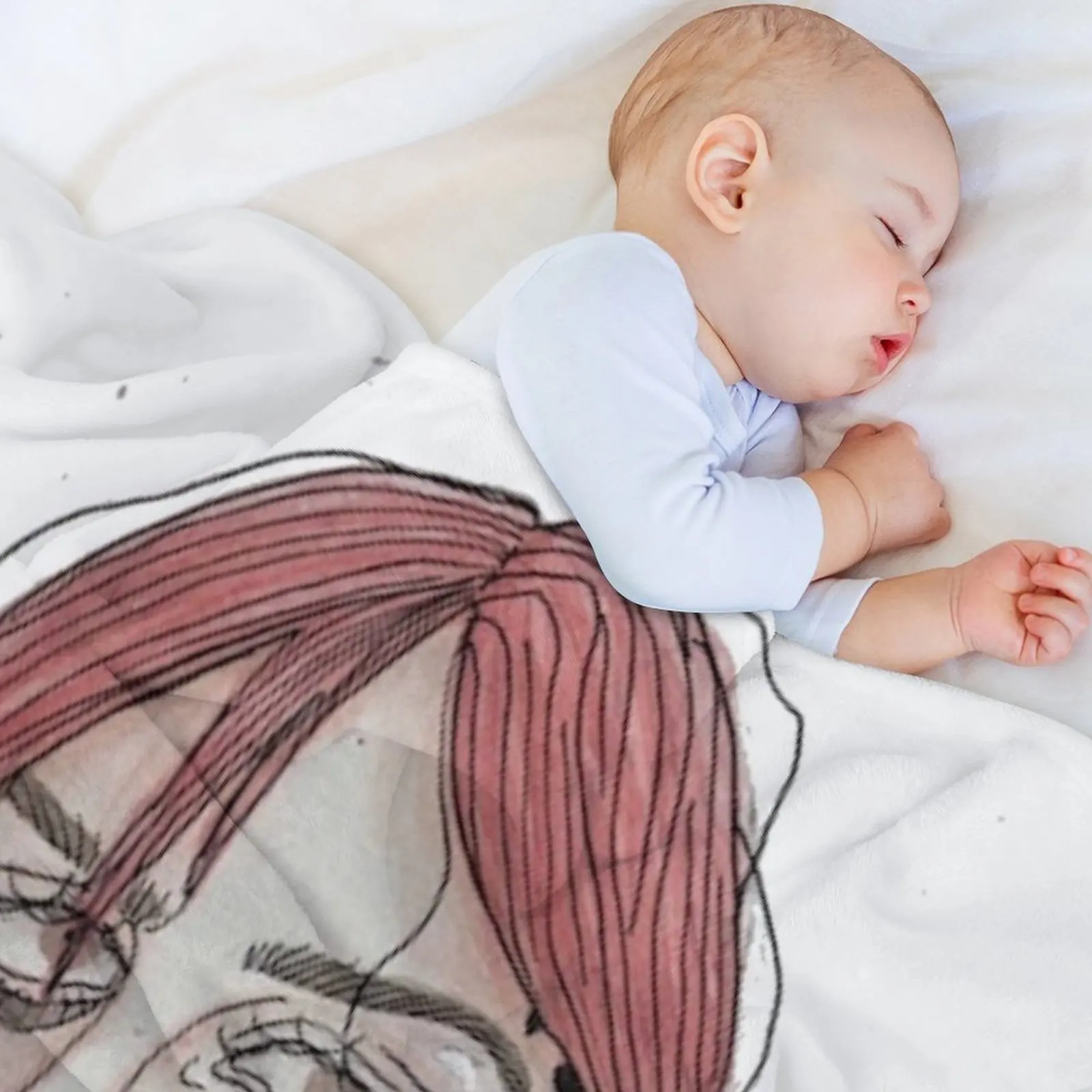 Огромное декоративное одеяло для дивана Crazy Girls - Toopoor