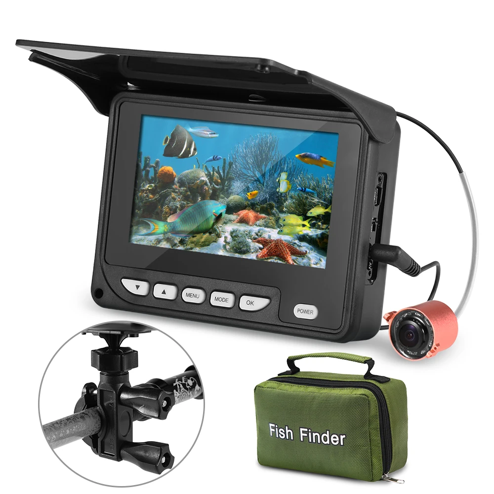

4.3 Inch Portable Underwater Fishing Camera Fish Finder Waterproof Night Vision Ice Boat Fishing Camera 20M Cable with Carry Bag