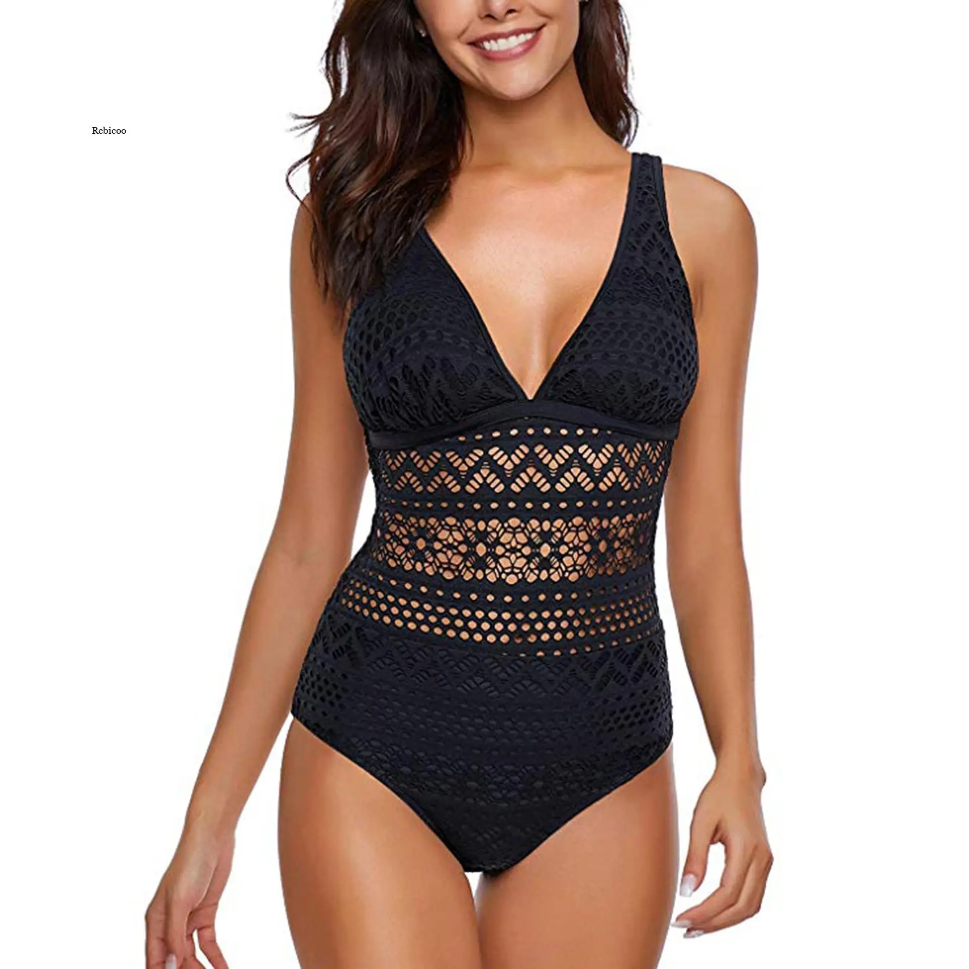 

Sexy One Piece Bikinis Women Hollowing Out Swimsuit Push Up Swimwear Bathing Swimming for Women Beach Wear Bikini Set