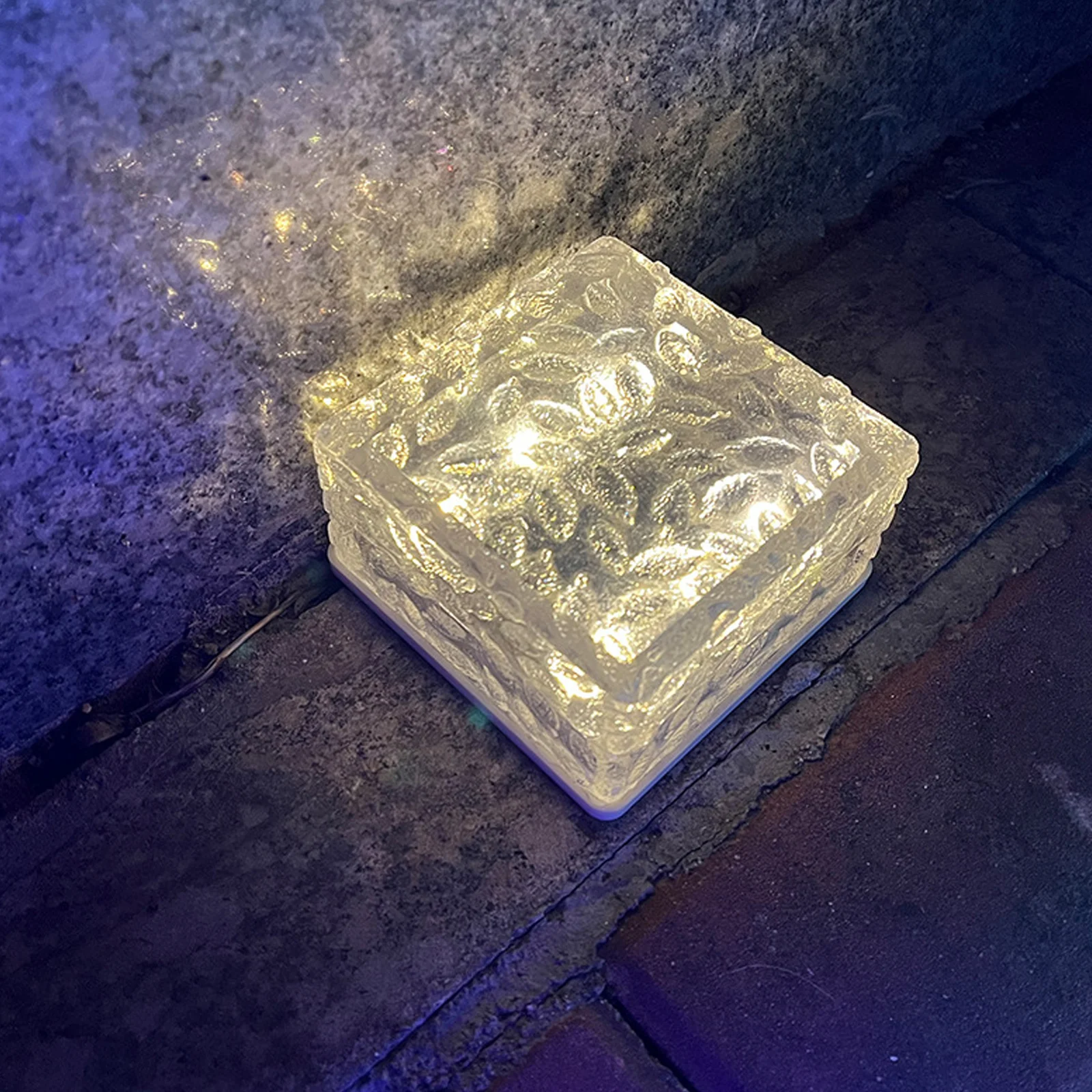 

Ice Cube Garden Sun Light Waterproof Solar Led Brick Lamp Outdoor Stair Step Sunlight For Yard Tree Landscape Patio Decoration