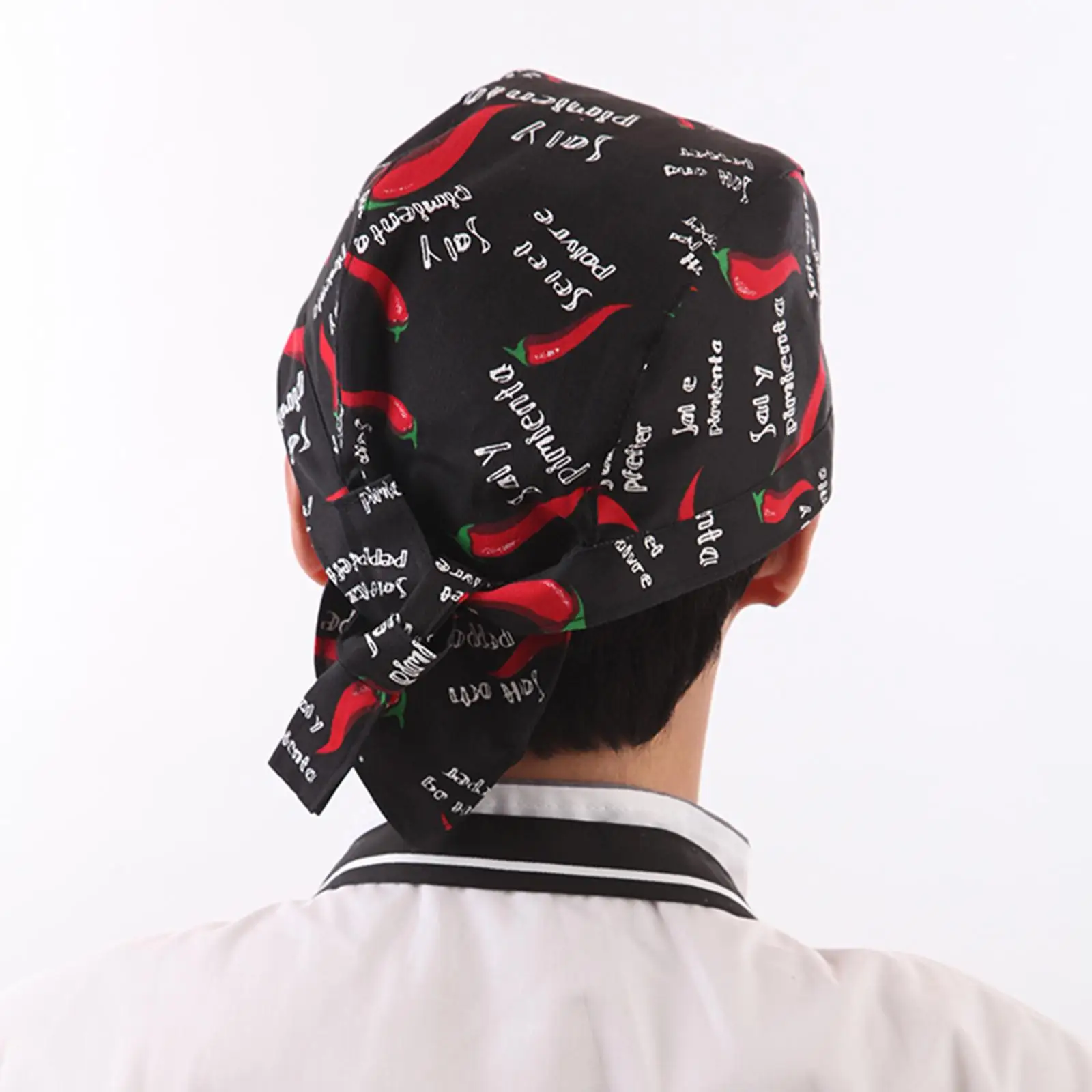 

2Pcs Working Hat Kitchen for Men Women Cooking Cap Adjustable Tie Back Hat Chef Hat for Food Service Cafe Waiter Baker Hotels