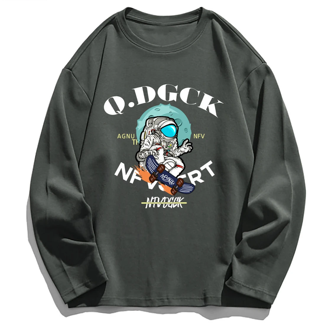 

Женские футболки в стиле хип-хоп Dark Goth, весенние топы из чистого хлопка с длинным рукавом и буквенным принтом, американская Повседневная фут...