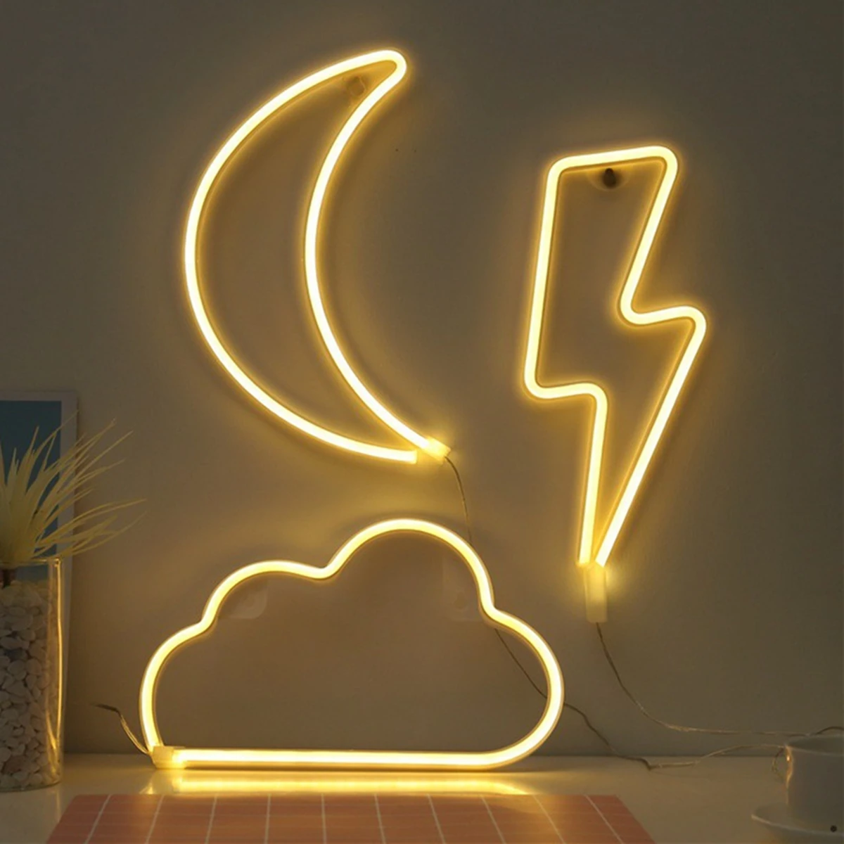 Неоновая вывеска для украшения комнаты подвесной светодиодный светильник