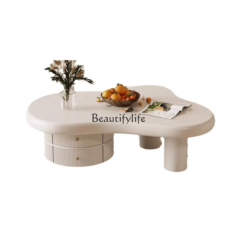 Легкий роскошный кремовый журнальный столик с ветровым облаком прием переговоры