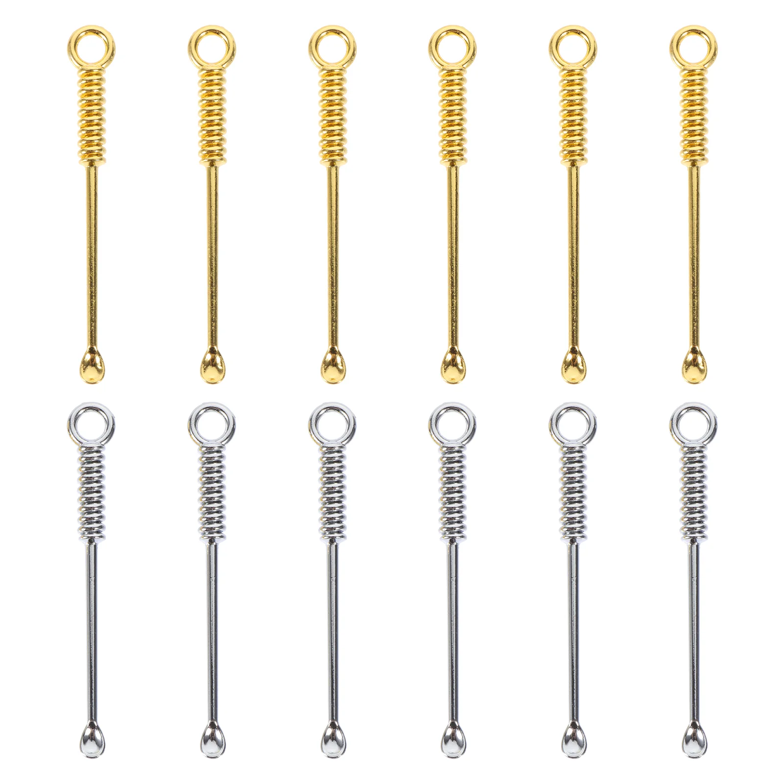 

Spoon Mini Scoop Tiny Scoopsmeasuring Spoons Pendant Metal Medicinemicrofilling Vials Gold Scooper Pendantssamplingset Teaspoon
