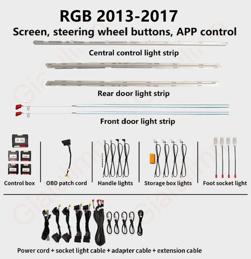 

Светодиодная подсветка Ouchuangbo для VW Golf 7 gti 7,5 Mk7 2013-2021, окружающая лампа, атмосферная лампа, экологический комплект, освещение звезды