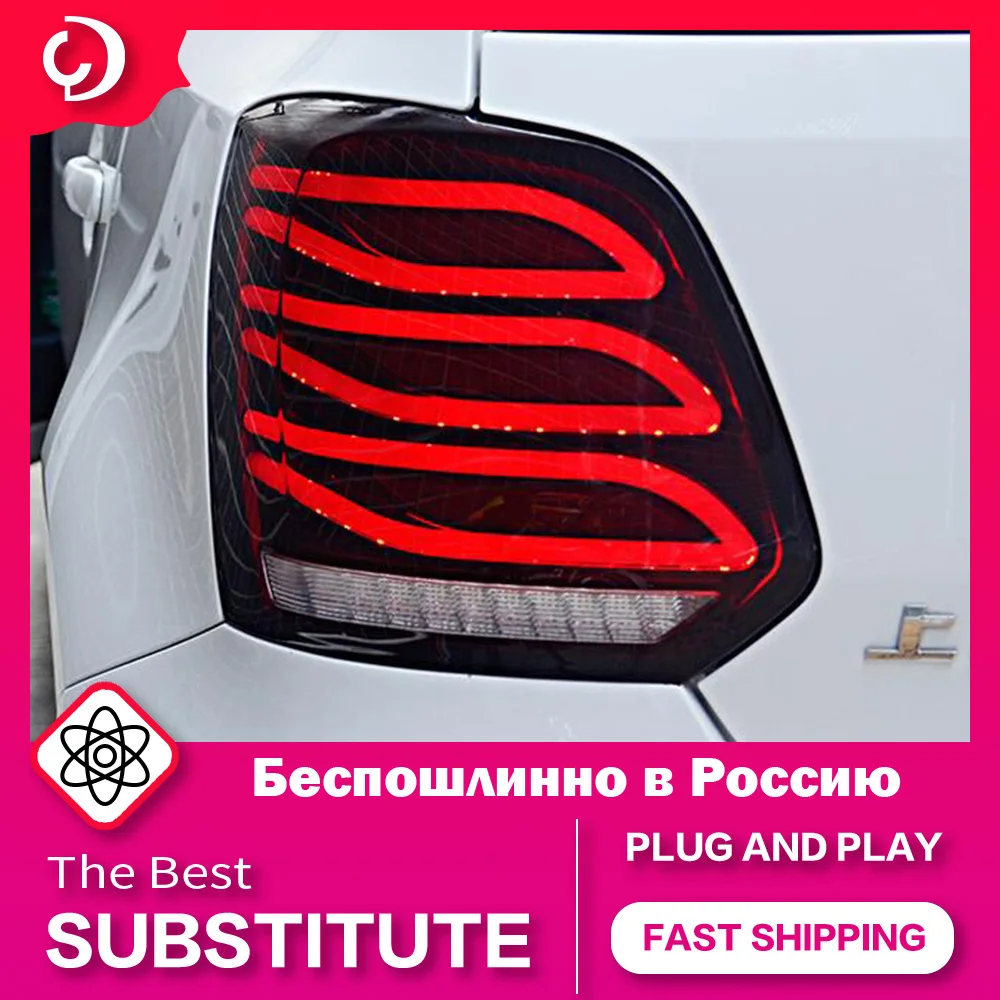 

Taillights for VW Polo 2011-2018 LED DRL Auto Body Parts Outer Tail Lamp Turn Signal Rear Reverse Brake Lights Replacement