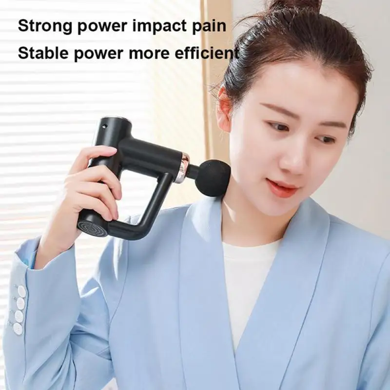 

Abs Electric Impact Gun Shock And Vibration Fitness Equipment Brush Motor Massager Relieve Muscle Stiffness 6 Gear Fascia Gun