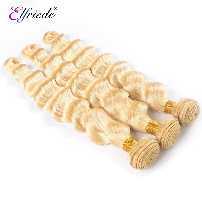 Elfriede #613 светлые свободные глубокие волнистые искусственные волосы с фронтальной