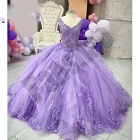 gorgeous wd747 quinceanera dress tank sleeveless v neck vestido appliques beads pleat bow for 15 girls ball gowns lovely