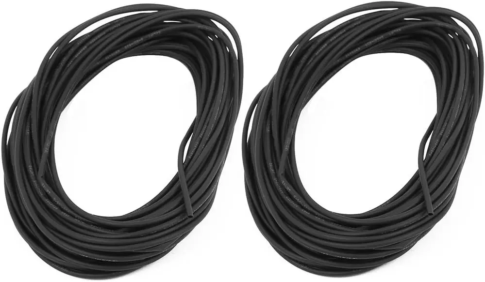 

Keszoox 2Pcs 1mm Dia 2:1 Heat Shrink Tubing Tube Sleeving Wire Cable Black 10M Length