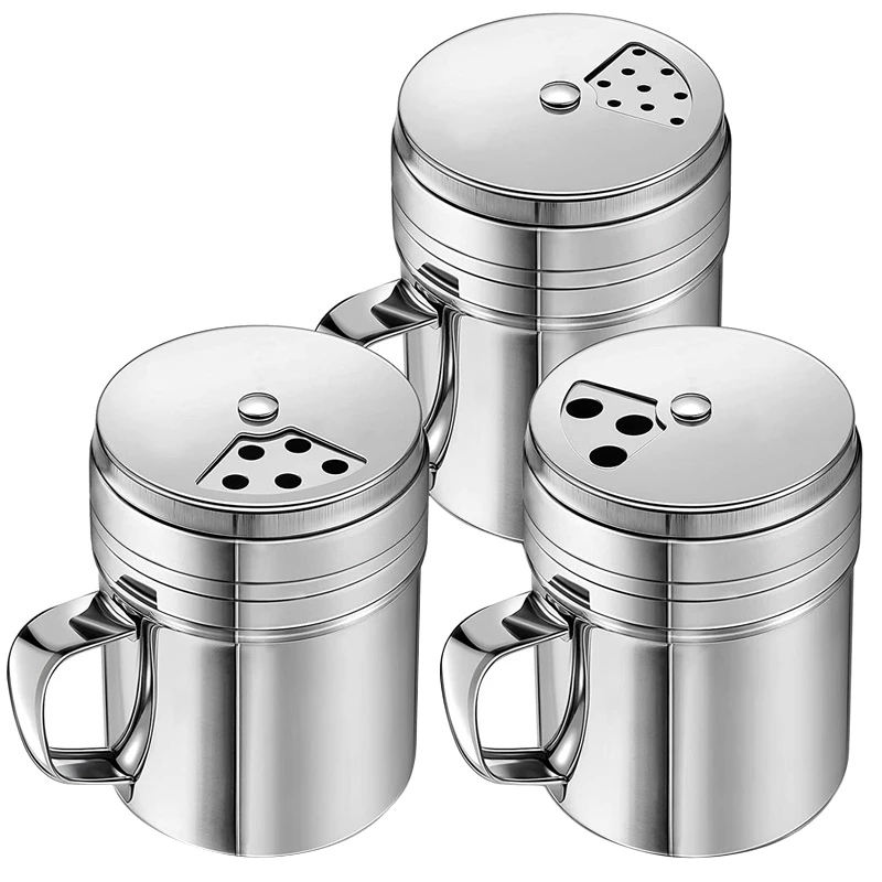 Акция! 3 шт. шейкер для специй с ручкой из нержавеющей стали |