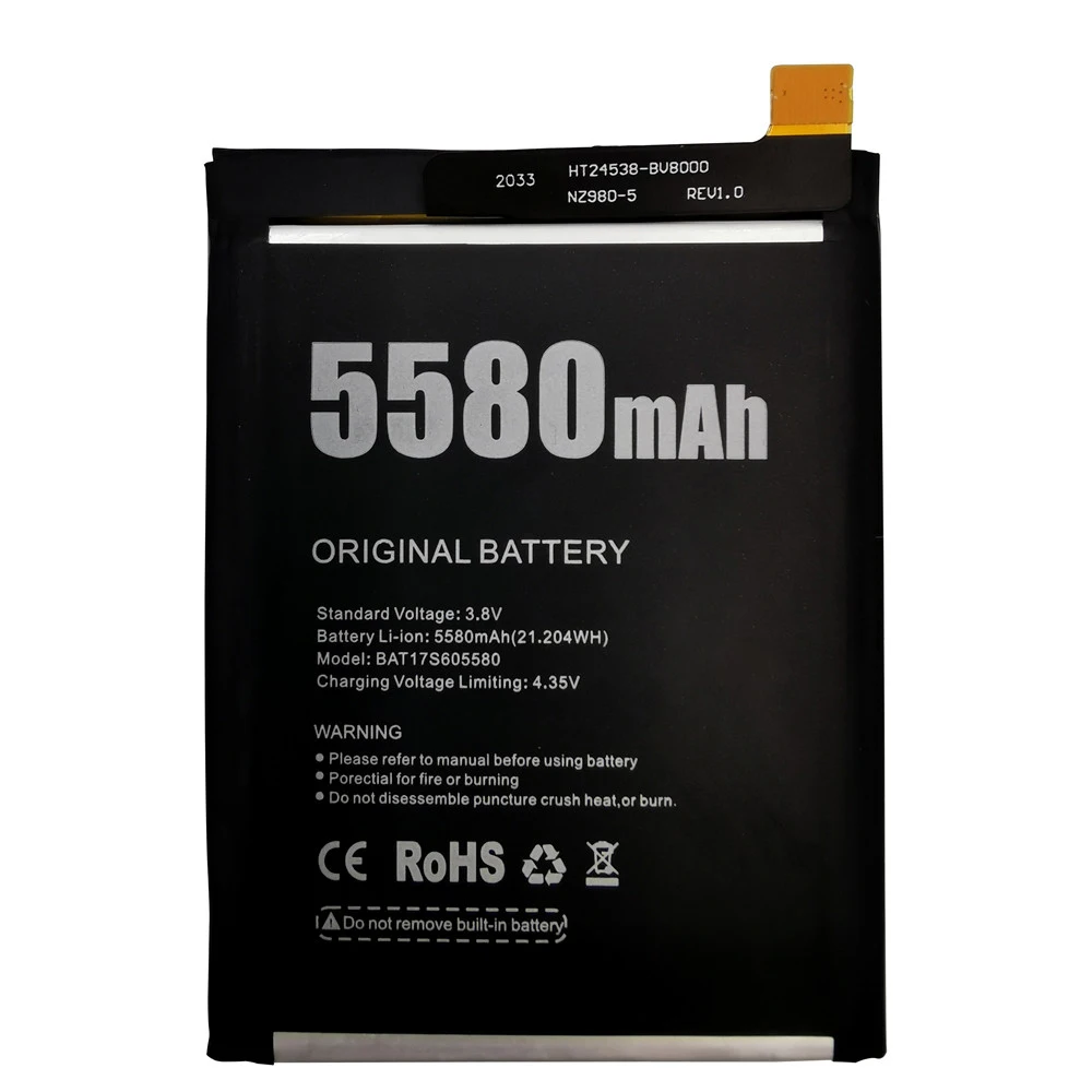100% оригинальный новый запасной аккумулятор Для DOOGEE S60 5580 мАч резервный