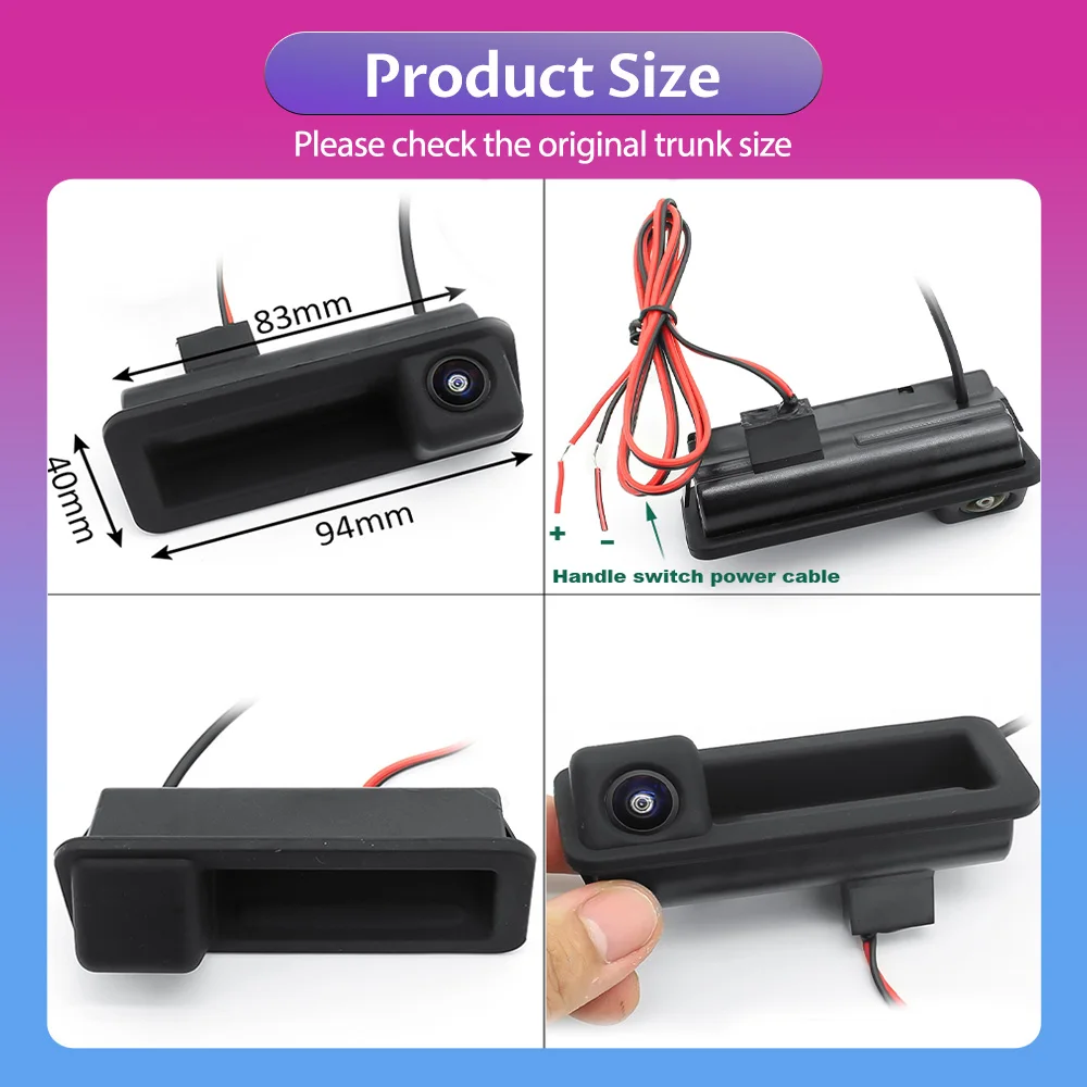 AHD 1080P Автомобильная камера заднего вида с ручкой багажника для Ford Mondeo MK4 CHIA-X Fiesta ST