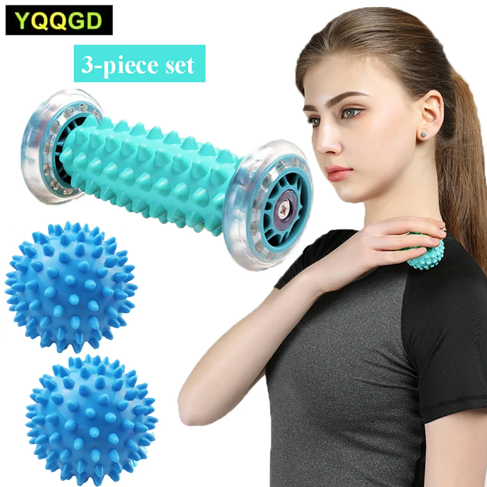 

Foot Massage Roller + Spiky Massage Ball for Plantar Fasciitis Relief,Heel Foot Arch Pain,Trigger Point Therapy,Muscle Recovery