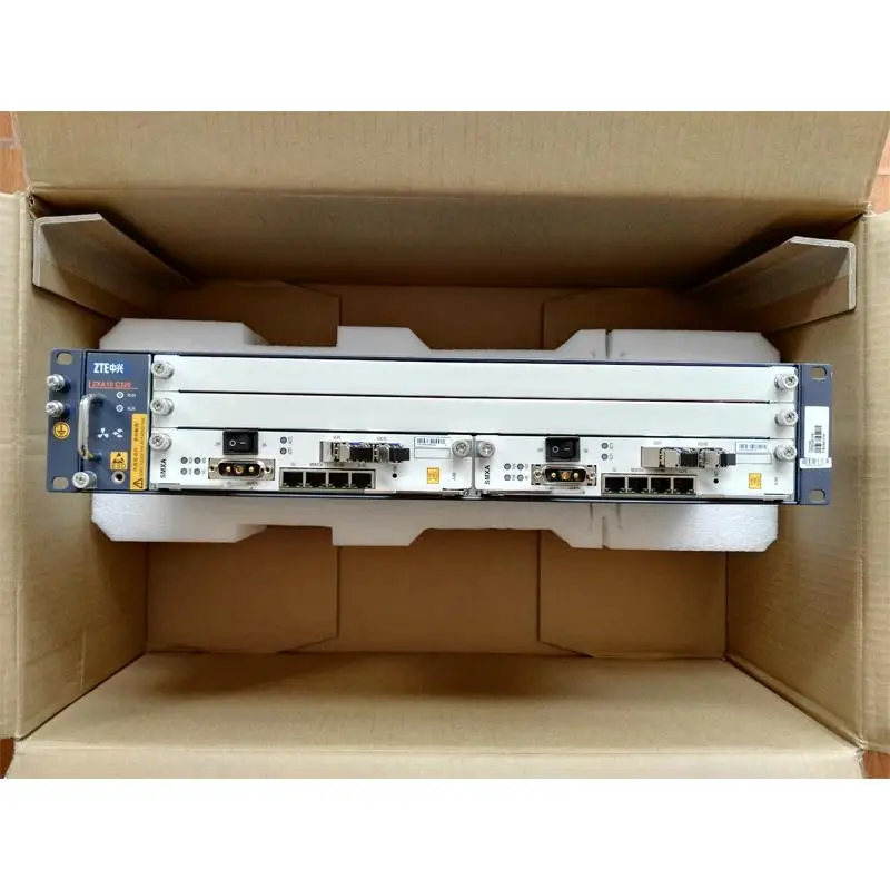 ZTE C320 OLT ,  1GE 2SMXA main control GPON EPON Olt , 16ports GTGH 8ports GTGO C+ Board , -48V DC or 110V-240V AC Power