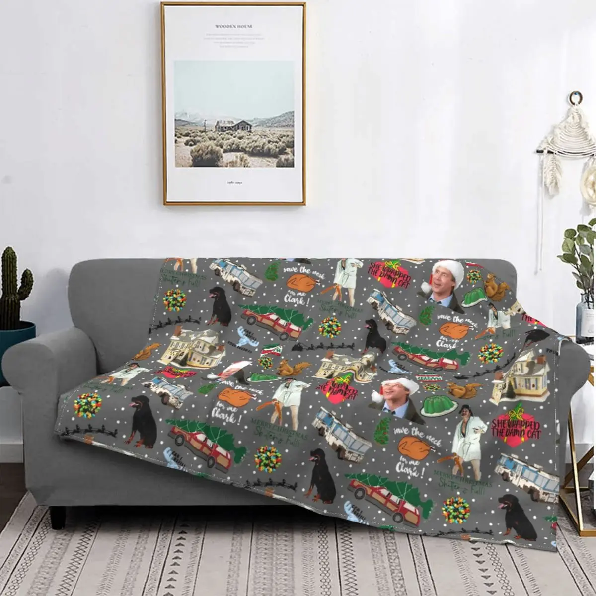 

National Lampoons Christmas Vacation Blanket Santa Plush Thick Soft Flannel Fleece Throw Blanket For Bedding BedSheet Cover Warm