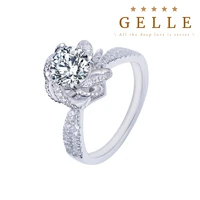 gelle 100 fidelity 2ct moissanite ring d color vvs full diamond s925 silver plated platinum temperament proposal fine jewelry