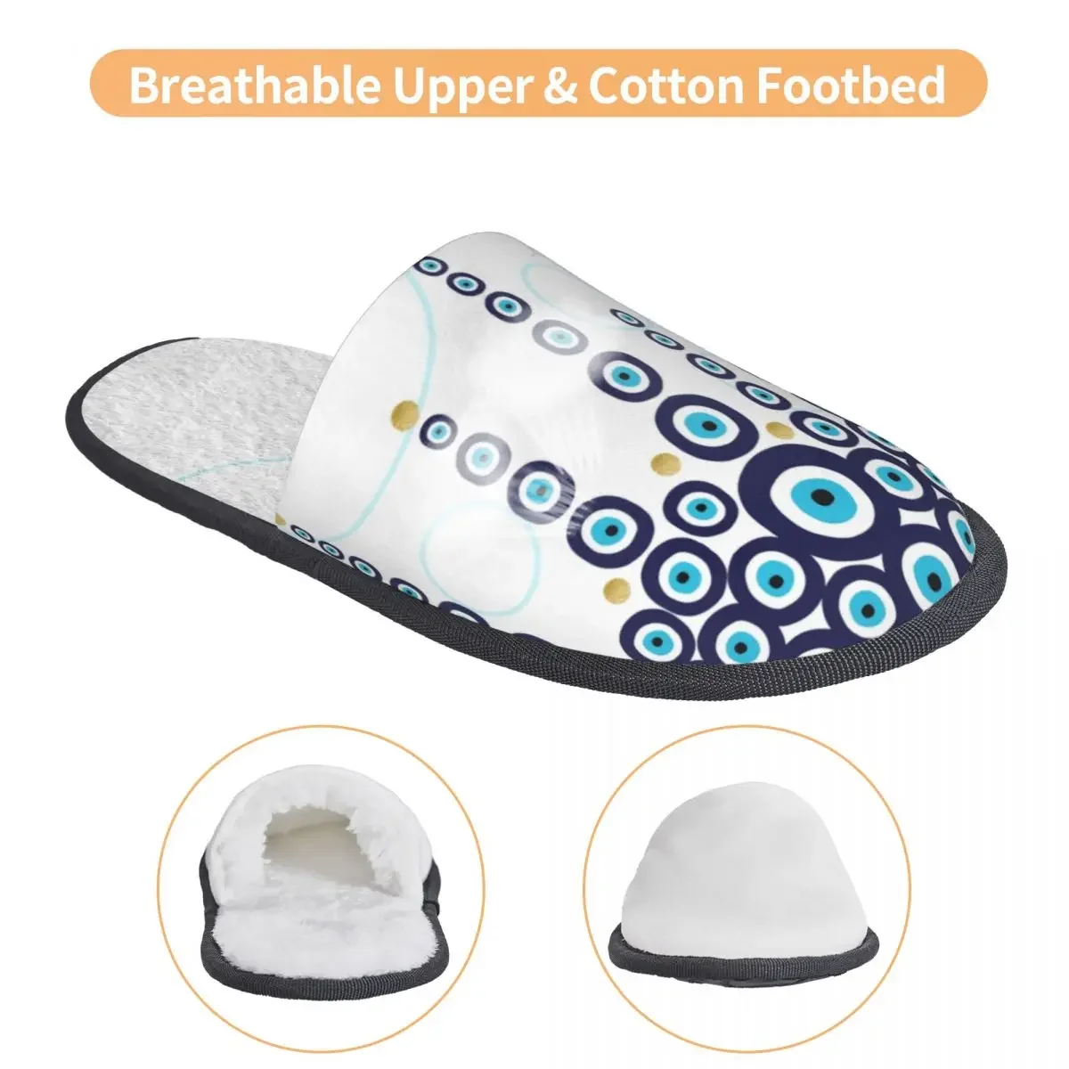 Средиземноморские подвесные тапочки с бусинами Уютные теплые пушистые из пены