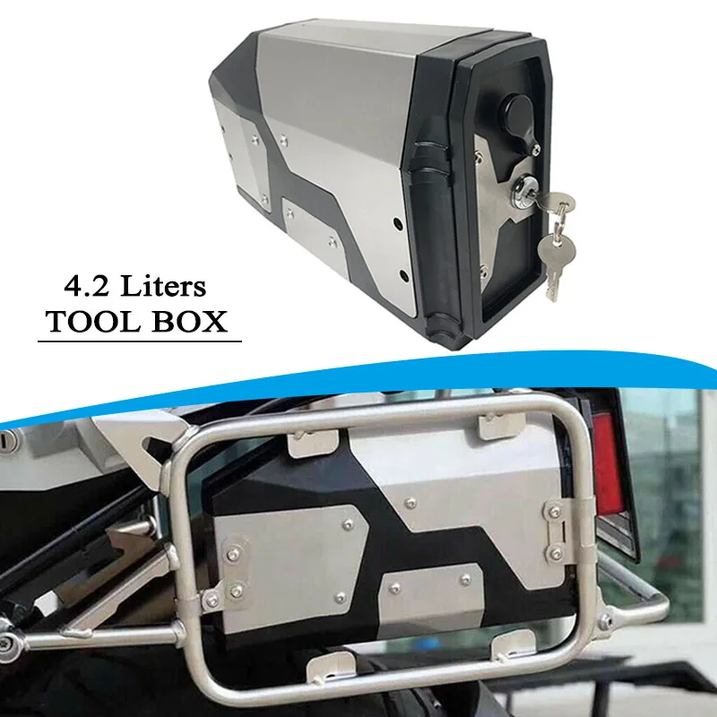 2022 New！Toolbox 4.2 Liters For BMW R1200GS R1250GS LC ADV Adventure F750GS F850GS 2013-2022 Aluminum Decorative Side Box Cases