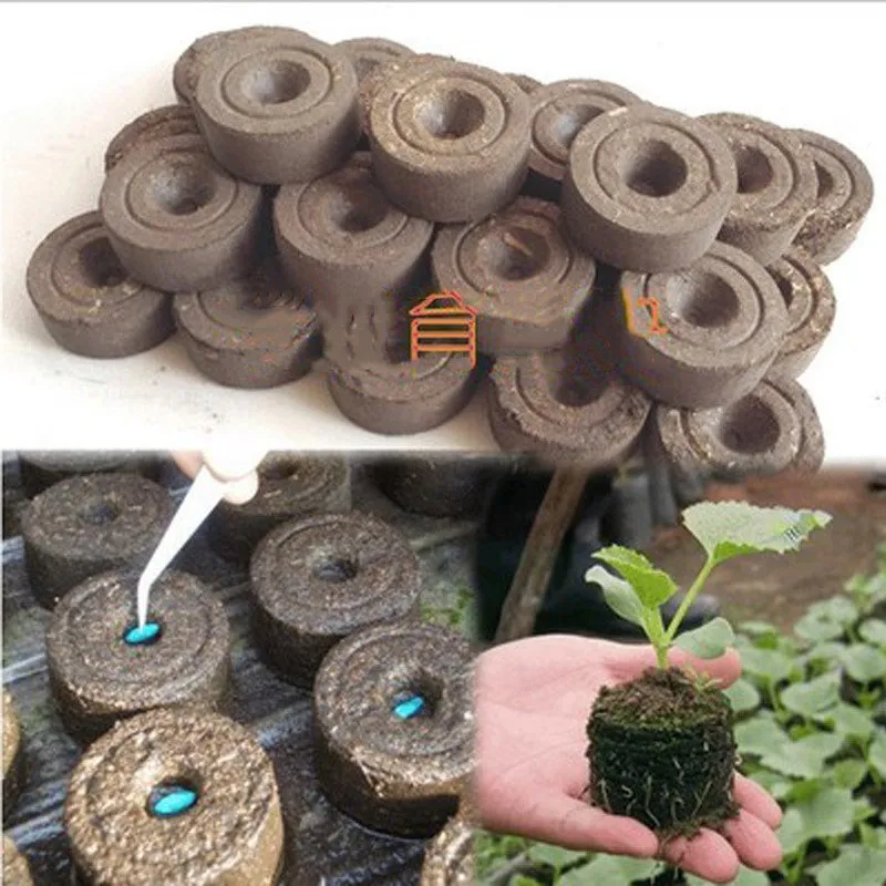 

3pcs Peat Pellets Seed Nutrient Soil Pallet Seedling Soil Block for Transplanting Planting Rapid Expansion Garden Supplies