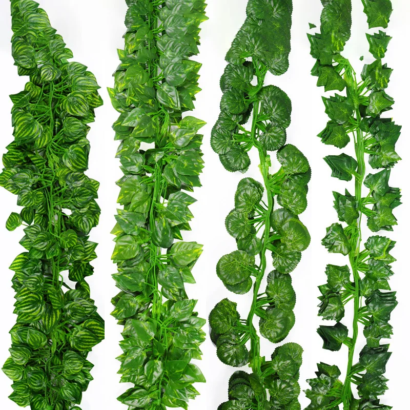

2M Artificial plants Creeper green leaf Simulation Indoor Wall Hanging Ivy Plant Wall Decoration Ivy Leaves Simulation Plant