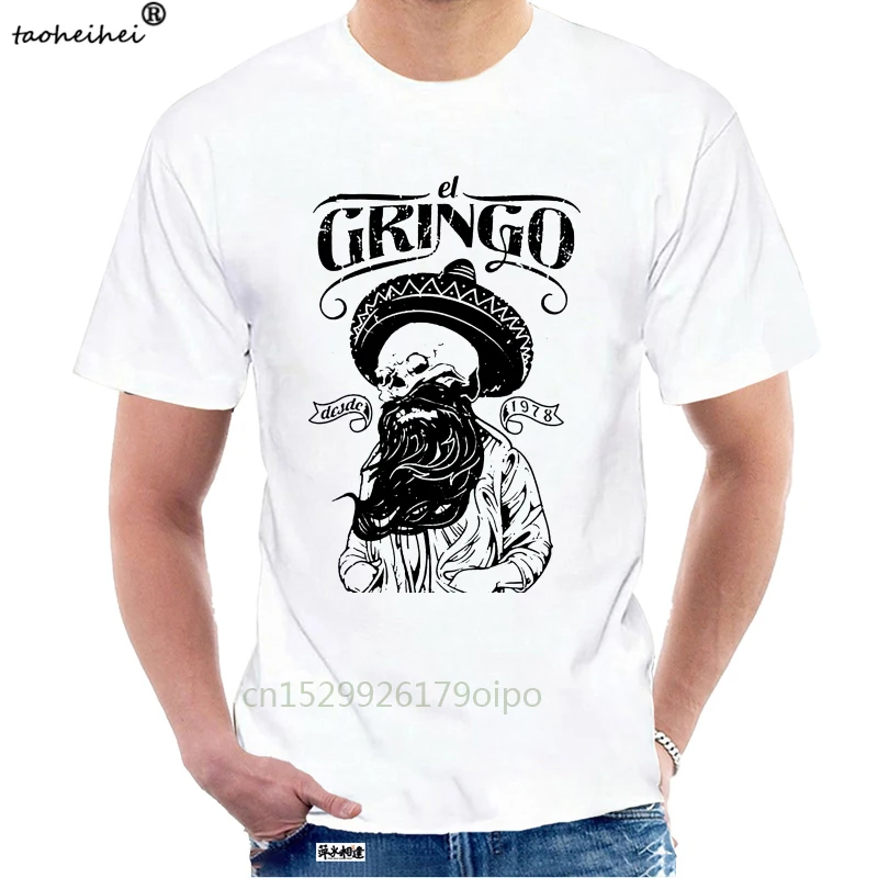 Футболка El Gringo Loco Череп борода старшая школа Мексиканский Топ S M L Xl Xxl