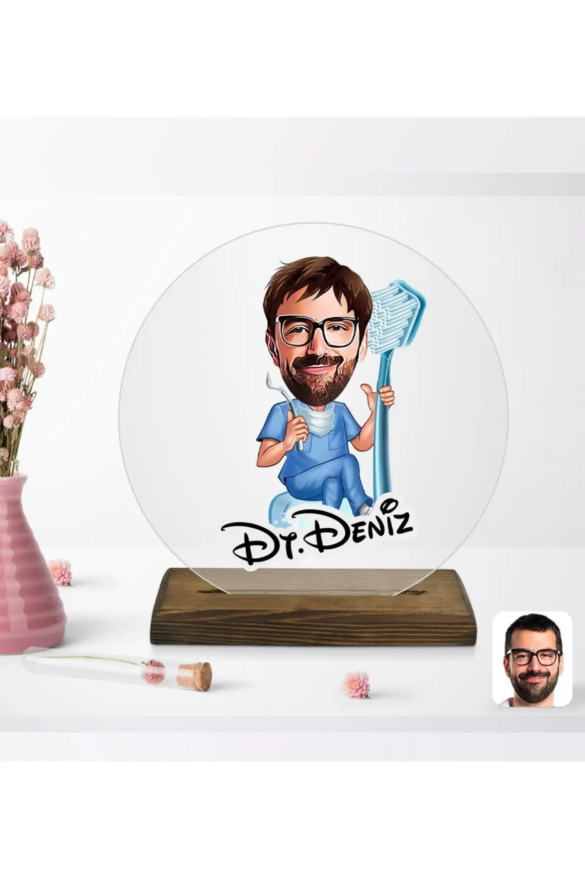 

Personalized Baby bed Round Wooden Stand Trinket-2