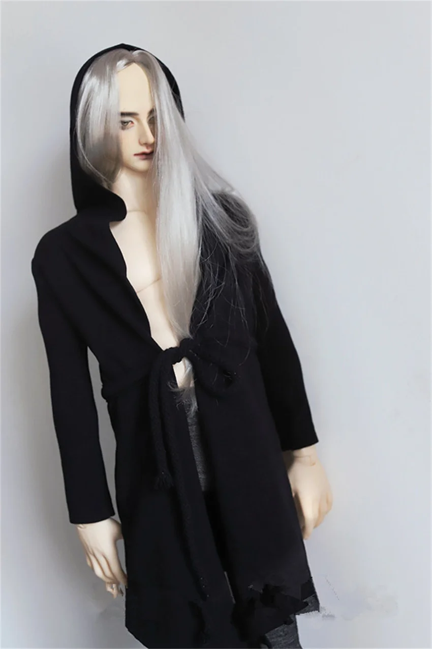 

1/3 1/4 Uncle Bjd.SD doll clothes coat black open cape hoodie