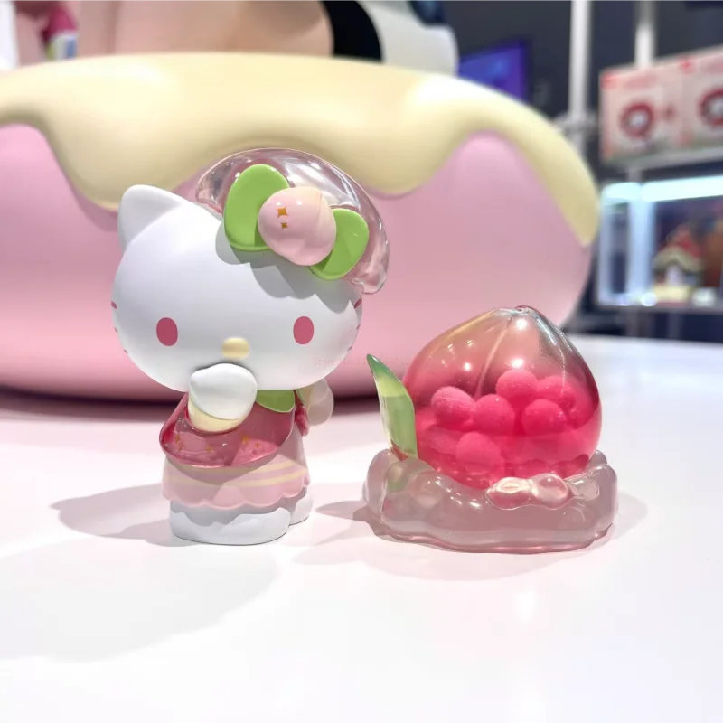 

Sanrio Characters Blind Box Vitality Peach Paradise Series Anime Figures Cinnamoroll Hello Kitty Melody Kuromi Suprise Guss Bag
