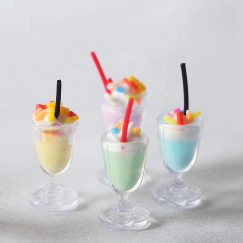 Полимерная глина чашка для чая с молоком мороженого фруктовый сок смола кабошон