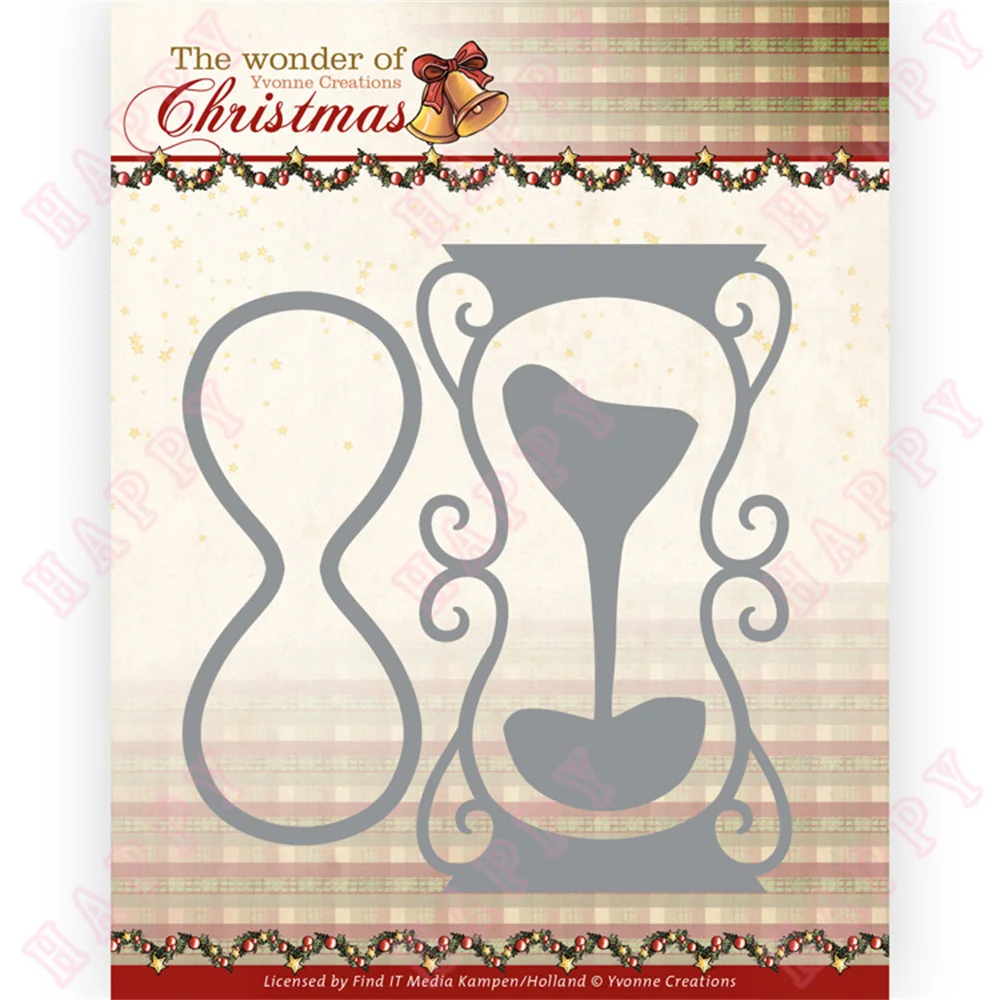 

Metal Cutting Dies Christmas Sand Glass DIY Scrapbook Envelope Greet Card Decorative Embossing Handcraft Paper Craft Template