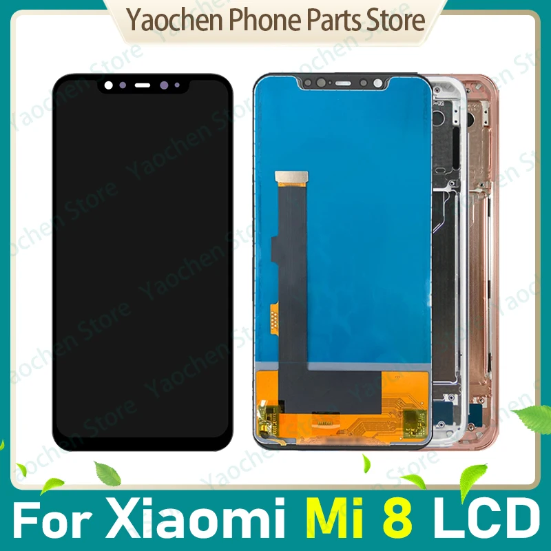 

For Xiaomi Mi 8 LCD Display For Xiaomi Mi8 Touch Screen Digitizer Screen Repair with Frame M1803E1A ScreenReplace