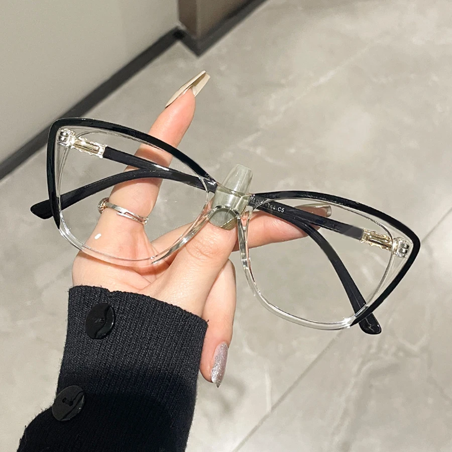 Модные очки Tr90 с защитой от синего света ретро для мужчин прозрачные линзы