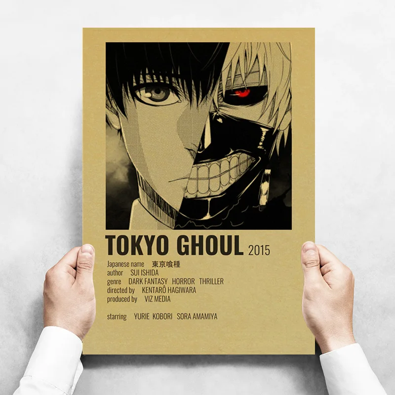 Аниме ТВ-шоу постеры из крафт-бумаги Токийский Гуль Мстители юютсу кайсен